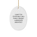 Funny Landscape Architect Gifts, Oval Ornament for Christmas Unique Gifts from Friends to Landscape Architect - Image 1