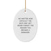 Funny Inspirational Manager Oval Ornament Gifts for Men from Women, Unique Christmas Unique Gifts for Office - Image 1