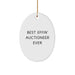 Funny Auctioneer Gifts for Men, Oval Ornament Best Effin' Auctioneer Ever Christmas Unique Gifts from Friends - Image 1