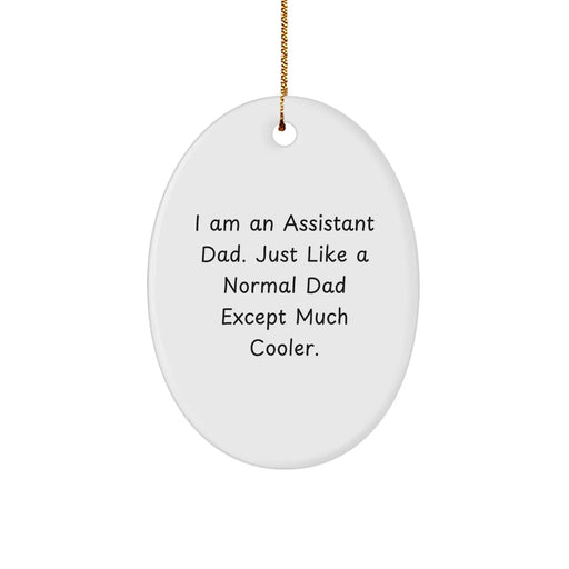 Funny Assistant Dad Oval Ornament Gifts from Men to Assistant Friends - Image 1
