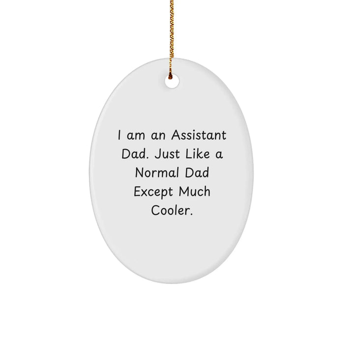 Funny Assistant Dad Oval Ornament Gifts from Men to Assistant Friends - Image 1