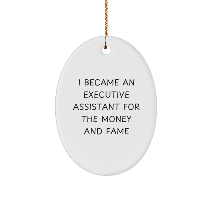 Executive Assistant Oval Ornament Gifts from Men to Women Friends for Christmas Unique Office Decor - Image 1