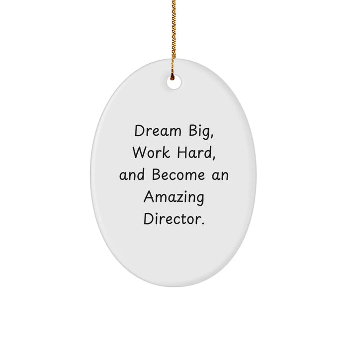 Gifts from Friends for the Amazing Director Oval Ornament - Dream Big, Work Hard, and Shine - Christmas Unique Gifts - Image 1