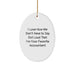 Funny Accountant Gifts Oval Ornament for Men, Women, Coworkers, Family - I Love How We Don't Have To Say Out Loud That I'm Your Favorite Accountant - White Christmas Unique Gifts from Friends, Family - Image 1