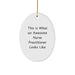 Funny Nurse Practitioner Gifts from Friends for Nurse Practitioner Christmas Unique Gifts - This Is What An Awesome Nurse Practitioner Looks Like Oval Ornament - Image 1