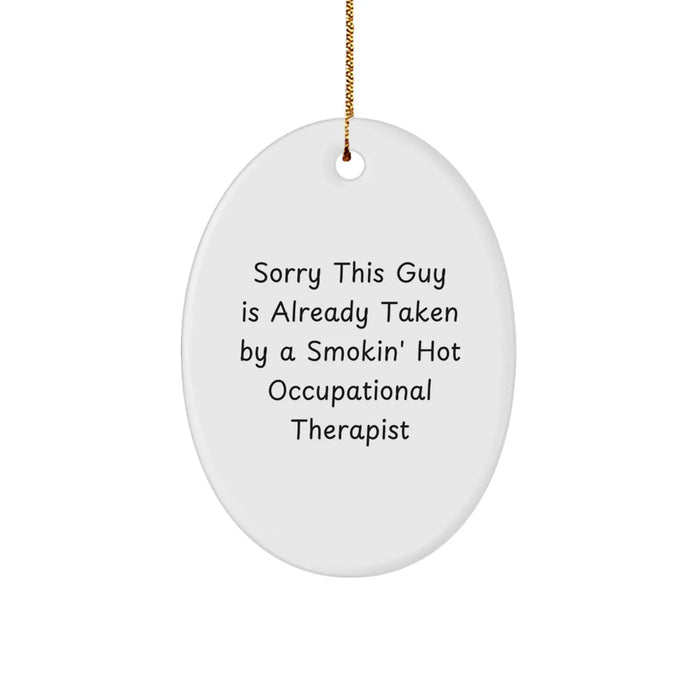 Funny Occupational Therapist Gifts Oval Ornament for Men or Women Friends from Coworkers Family - Image 1