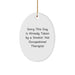 Funny Occupational Therapist Gifts Oval Ornament for Men or Women Friends from Coworkers Family - Image 1