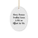 Funny Nurse Gifts - 'Nurse. Because Freaking' genius Is Not An Official Job Title.' Oval Ornament for Christmas Unique Gifts from Men, Women, Friends to Family Nurse - Image 1