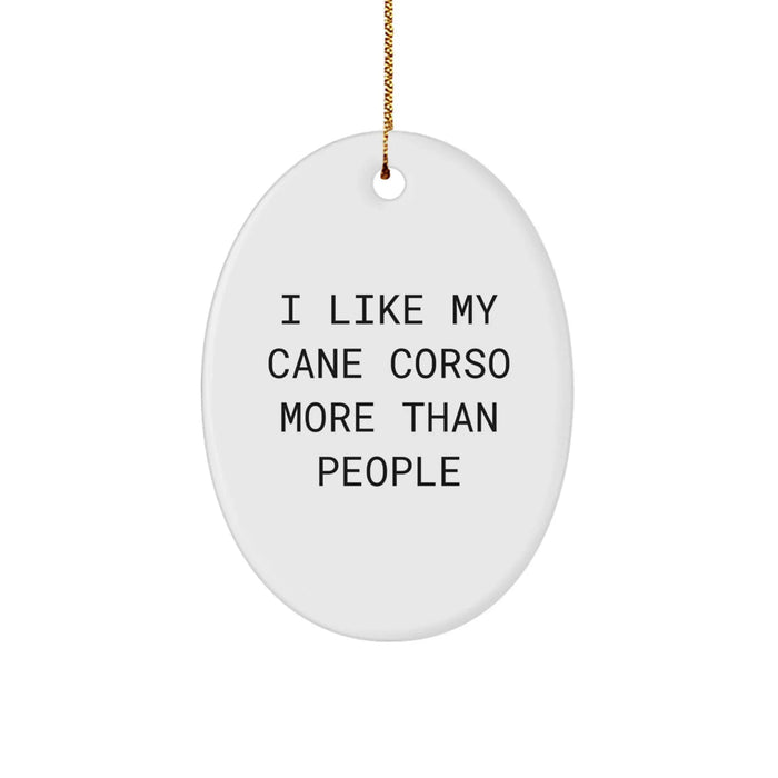 Cane Corso Dog Lover Gifts from Friends - Funny Oval Ornament for Christmas - Image 1