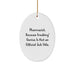 'Pharmacist, Because Freaking' genius Is Not An Official Job Title.' Oval Ornament Gift for Pharmacist Friends and Family, Christmas Unique Gifts from Men and Women - Image 1