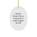 Funny Radiation Therapist Oval Ornament Gifts from Friends and Family - Cute Christmas Unique Gifts for Radiation Therapist Men and Women - Image 1