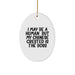 Funny Chinese Crested Dog Gifts for Men - Oval Ornament I May Be A Human, But My Chinese Crested Is The Boss - Image 1