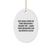 Funny Maltese Dog Oval Ornament Gifts for Friends and Family at Christmas - Image 1