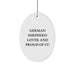 German Shepherd Dog Lover Gifts from Family for Christmas Unique, Oval Ornament Funny Quote - German Shepherd Dog Owner Gifts from Women for Men, Oval Ornament Christmas Decorations - Image 1
