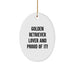 Golden Retriever Dog Lover Gifts from Men to Family for Christmas Unique Ornament Oval - Image 1