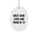 Great Dane Dog Lover's Christmas Oval Ornament, Funny Quote for Great Dane Owners, Oval Gift for Great Dane Friends, Gifts from Family, for Great Dane Enthusiasts - Image 1