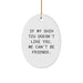 Funny Shih Tzu Dog Gifts from Friends for Christmas - Oval Ornament If My Shih Tzu Doesn't Like You, We Can't Be Friends. - Image 1