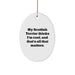 Funny Scottish Terrier Dog Oval Ornament Gifts from Men to Family for Christmas Unique Presents - Image 1