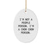 Funny Chow Chow Dog Lover Gifts from Friends, Unique Oval Ornament for Christmas, 'I'm Not A People Person. I'm A Chow Chow Person.' - Image 1