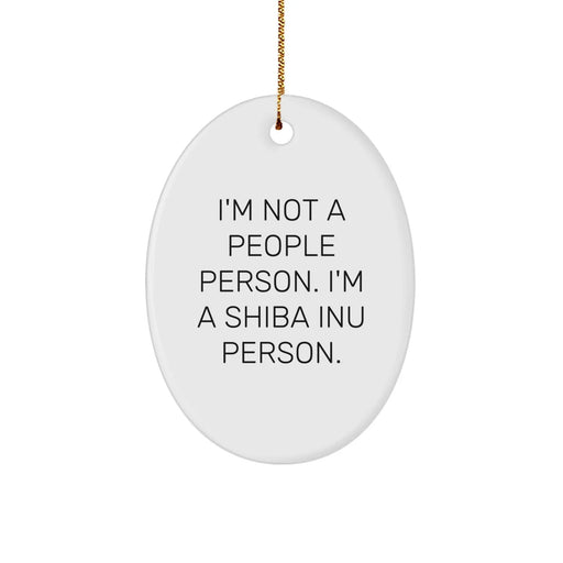 Shiba Inu Dog Lovers Funny Oval Ornament Gifts from Family for Christmas - Image 1