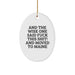 Funny Maine Gifts for Friends, Oval Ornament with Inspirational Quote, Gifts from Maine, Unique Christmas Memorable Presents - Image 1