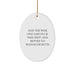 Massachusetts Oval Ornament - Funny Quote Gifts for Massachusetts Men Women Friends Family - Image 1