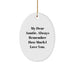 Auntie's Thoughtful Gift, Funny Quote, Unique Oval Ornament for Her, Gifts from Family, Christmas Unique Gifts for Auntie - Image 1