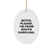 Funny South Carolina Oval Ornament Gifts for Men, Women, and Friends - 'B-tch, Please. I'm From South Carolina.' Quote, Christmas Unique Gifts from Family, Coworkers, and Loved Ones - Image 1