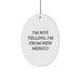 Funny New Mexico Oval Ornament Gifts from the Heartland for Christmas, A Gift for Friends and Family, New Mexico Gifts, Oval Ornament, I'm Not Yelling, I'm From New Mexico - Image 1