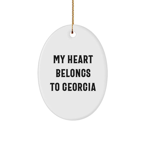 Georgia Oval Ornament Funny Quote Gifts from Family and Friends for Georgia Lover Christmas Unique Presents - Image 1