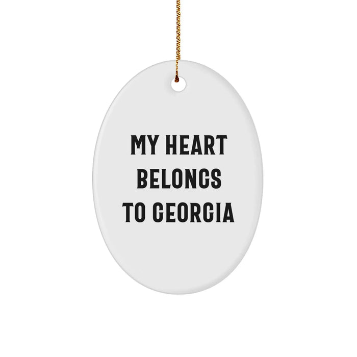 Georgia Oval Ornament Funny Quote Gifts from Family and Friends for Georgia Lover Christmas Unique Presents - Image 1