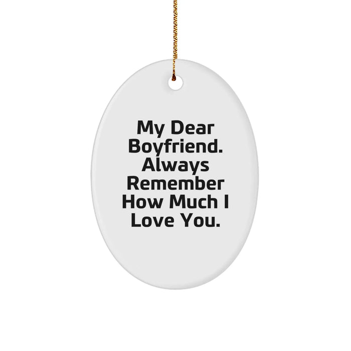 Funny Sweetheart Gifts for Him, My Dear Sweetheart Oval Ornament, Christmas Unique Gift for Sweetheart - Image 1