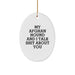 Afghan Hound Dog Quotes Funny Oval Ornament Gifts from Men, Women, Friends, Coworkers, Family for Christmas Unique Presents - Image 1