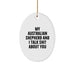 Funny Australian Shepherd Dog Christmas Oval Ornament Gifts from Family for Friends - Image 1
