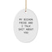 Funny Bichon Frise Dog Oval Ornament Gifts from Friends to Family for Christmas - Image 1