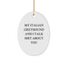 Funny Italian Greyhound Dog Gifts from Santa with Oval Ornament, My Italian Greyhound And I Talk Shit About You Quote, Christmas Unique Gifts for Italian Greyhound Dog Owners - Image 1