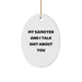 Funny Samoyed Dog Oval Ornament Gifts from Friends for Christmas Decorations - Image 1