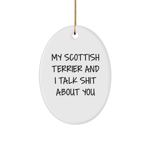 Funny Scottish Terrier Dog Gifts for Men Friends Family Christmas Unique Gifts from the Scottish Terrier And I Talk Shit About You - Image 1