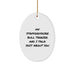 Funny Staffordshire Bull Terrier Dog Oval Ornament Gifts from Friends for Men, Women, or Family, 'My Staffordshire Bull Terrier And I Talk Shit About You' Christmas Unique Gifts - Image 1