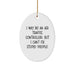 Funny Air Traffic Controller Gifts, Christmas Oval Ornament Humor, Gifts from Friends to Air Traffic Controller Family - Image 1