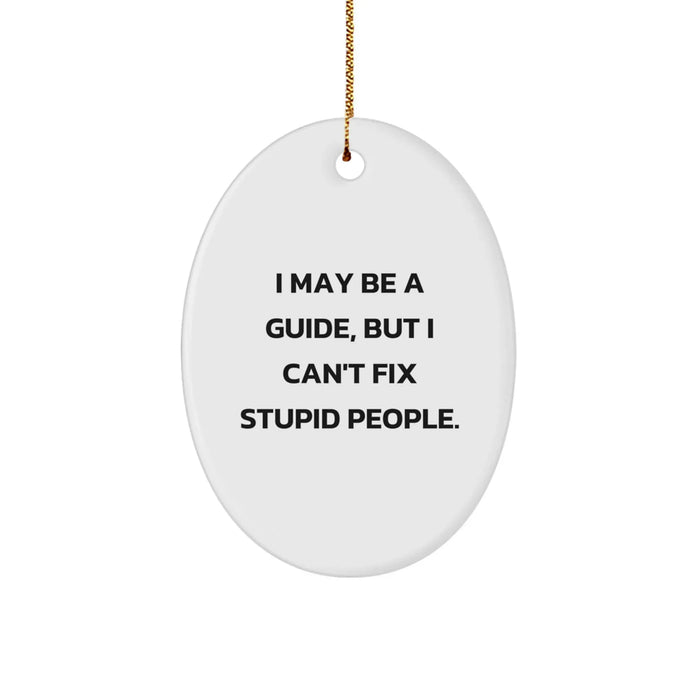 Funny Oval Ornament Gifts from Men to Guide for Christmas - Image 1