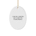 Funny Janitor Gifts from Friends - Oval Ornament with I May Be A Janitor, But I Can't Fix Stupid People. Quote, Christmas Unique Presents for Janitor Men - Image 1