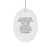 Fun Orthopedic Surgeon Gifts from Friends, Christmas Unique Gifts for Men with Oval Ornament - Funny Quote, 'All Men Are Created Equal But The Coolest Become An Orthopedic Surgeon' - Image 1