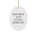 Funny Electrical Engineer Gifts from Friends for Christmas - Oval Ornament 'Do Not Make Me Use My Electrical Engineer Voice' - Image 1