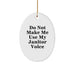 Funny Janitor Gifts from Friends for Janitor at Christmas - Oval Ornament 'Do Not Make Me Use My Janitor Voice' - Image 1