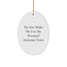 Gifts from Friends and Family for Personal Assistants, Oval Ornament Christmas Decor, Don't Make Me Use My Personal Assistant Voice, Funny Quote - Image 1