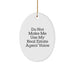 Funny Real Estate Agent Gifts for Men, Oval Ornament with Inspirational Quote, Gifts from Friends to Family for Christmas Season - Image 1