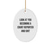 Court Reporter Gifts from Friends - 'Look At You Becoming A Court Reporter And Shit' Oval Ornament, Christmas Unique Gifts for Court Reporters, White Oval Shaped Ornament - Image 1