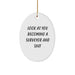 Funny Quote Surveyor Oval Ornament Gifts from Men for Friends with Surveyor Theme, Oval Shaped Christmas Unique Gifts - Image 1