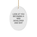 Funny Web Developer Gifts, 'Look At You Becoming A Web Developer And Shit' Oval Ornament, Gifts from Men to Web Developer, Christmas Unique Gifts - Image 1